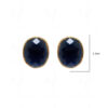 Blue Sapphire Studded Globe Shape Earrings FE-1168