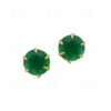 Emerald Studded Globe Shape Earrings FE-1170
