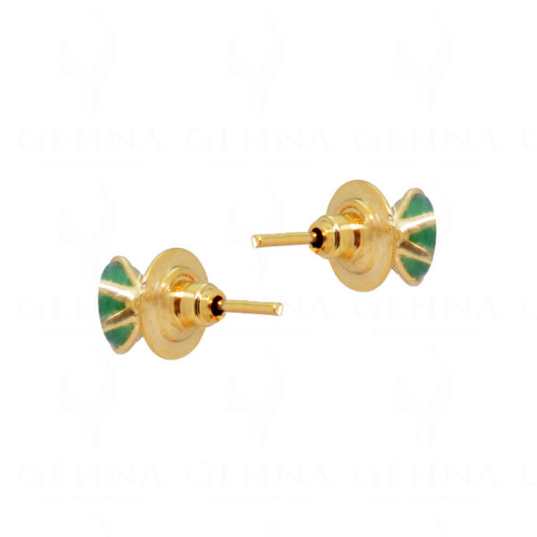 Emerald Studded Globe Shape Earrings FE-1170