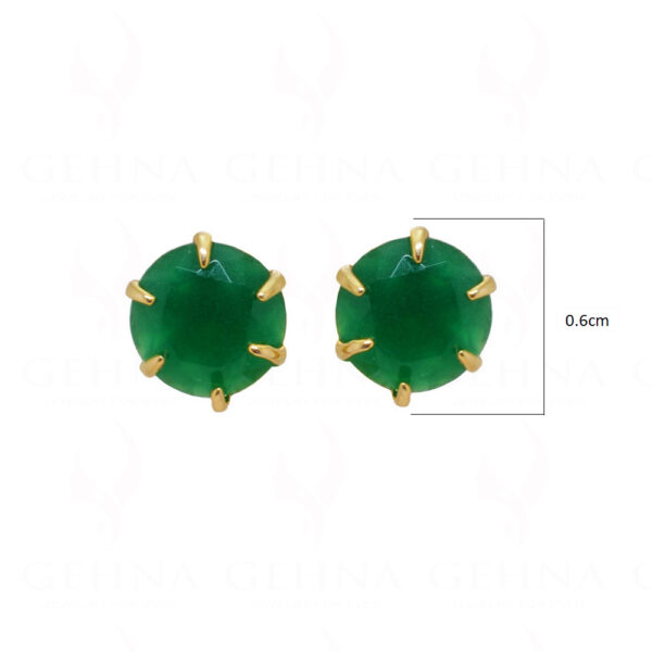 Emerald Studded Globe Shape Earrings FE-1170