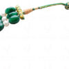 3 Rows Of Pearl & Emerald Gemstone Beaded Necklace NM-1171