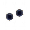 Blue Sapphire Studded Gold Plated Earrings FE-1172