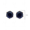 Blue Sapphire Studded Gold Plated Earrings FE-1172