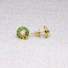 Pearl & Emerald Studded Round Shape Festive Earring FE-1173