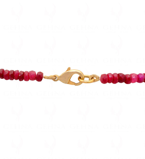 Tanmaniya Attached With Ruby Gemstone Faceted Bead NP-1173