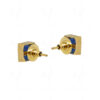Blue Sapphire Studded Square Shape Earrings FE-1174