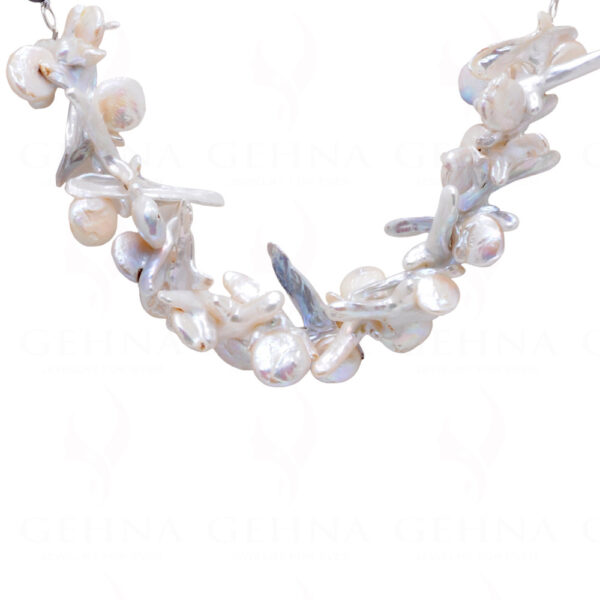 Freshwater Pearls Fancy Shaped Single Row Beaded Necklace NM-1174