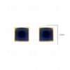 Blue Sapphire Studded Square Shape Earrings FE-1174