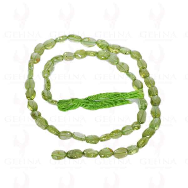 Peridot Gemstone Cabochon Oval Shaped Bead Strand NS-1178