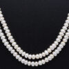 2 Rows Of Stylish Pearl Gemstone Beaded Necklace  NM-1178
