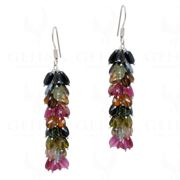 Multi Tourmaline Gemstone Knotted Chain Necklace & Earring CS-1179