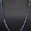 Sea Water Blue Pearl Gemstone Faceted Bead Necklace NM-1179