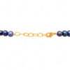 Sea Water Blue Pearl Gemstone Faceted Bead Necklace NM-1179