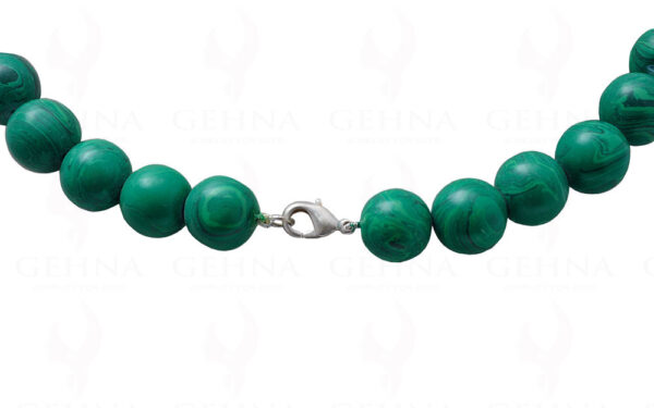 Malachite Gemstone Cabochon Round Ball Bead Necklace NS-1180