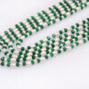 5 Rows Of Pearl & Emerald Gemstone Faceted Bead Stylish Necklace  NM-1182