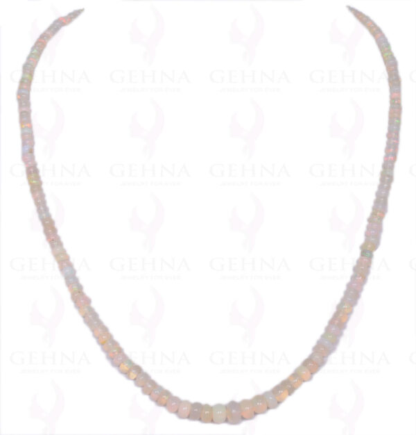 Australian Opal Gemstone Round Bead String Necklace NS-1182