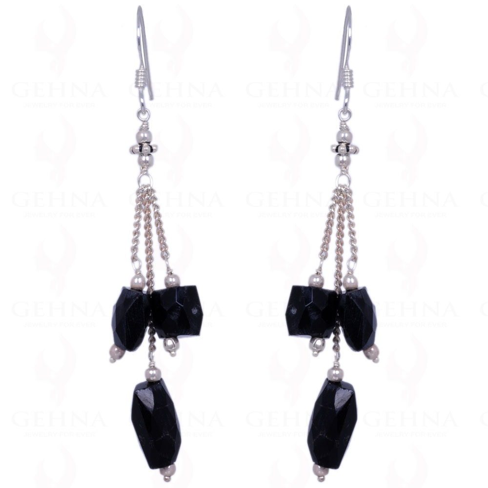 Black Onyx Gemstone Earrings Made In .925 Solid Silver ES-1183