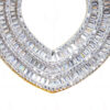 White Topaz Studded Gold Plated Oval Shape Festive Earrings FE-1185