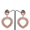 White Topaz Studded Dangle Festive Earrings FE-1186
