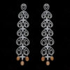 Tourmaline & White Topaz Studded Festive Earrings FE-1187