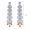 Tourmaline & White Topaz Studded Festive Earrings FE-1187