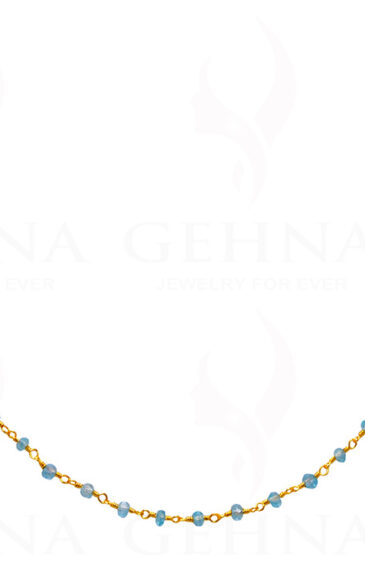 Blue Topaz Gemstone Bead Chain CS-1190