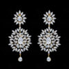 White Topaz Studded Festive Earrings FE-1190
