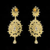 White Topaz Studded Festive Earrings FE-1190