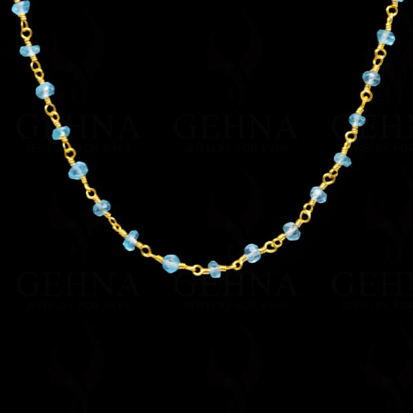 Blue Topaz Gemstone Bead Chain CS-1190