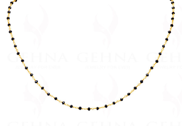 Black Spinel Gemstone Faceted Bead Chain CS-1191