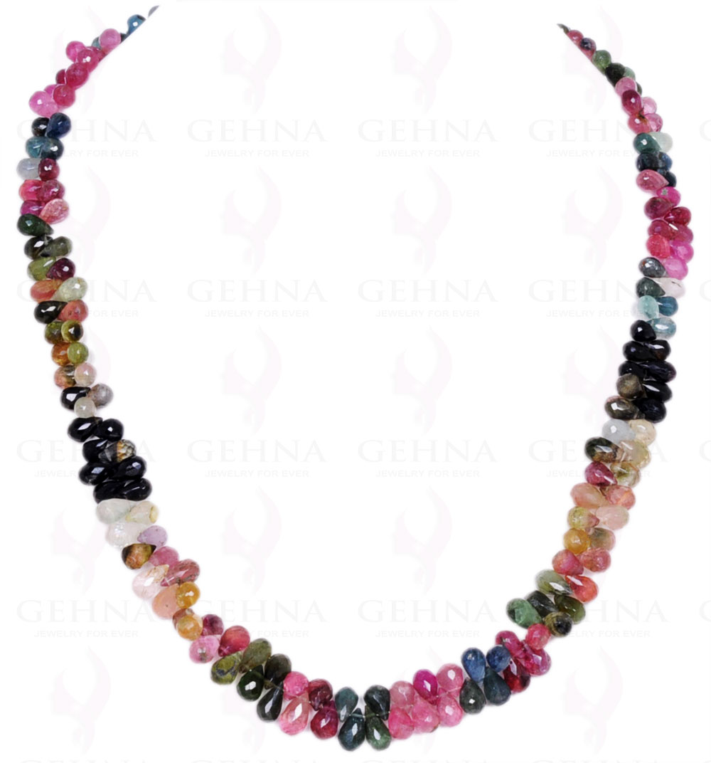 Natural Beautiful Pink Topaz Beaded Necklace , Faceted Twisted Round B –  GemsRush