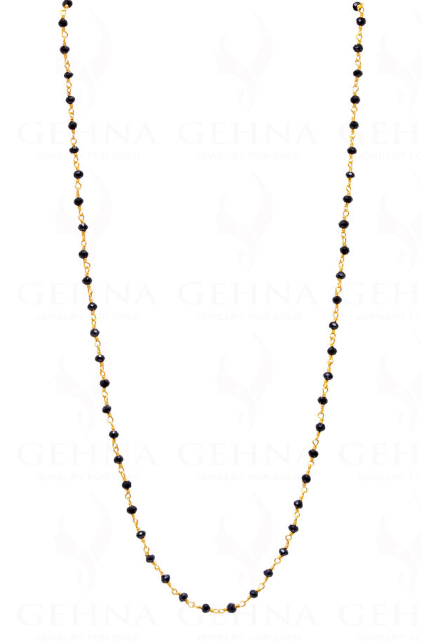 Black Spinel Gemstone Faceted Bead Chain CS-1191