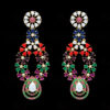 Ruby, Emerald & Multicolor Studded Festive Earrings FE-1191