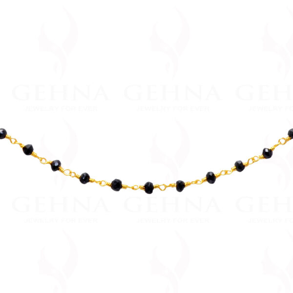 Black Spinel Gemstone Faceted Bead Chain CS-1191
