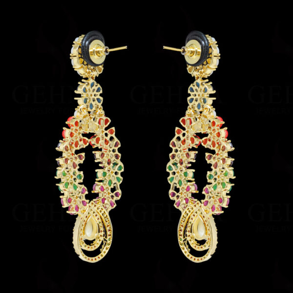 Ruby, Emerald & Multicolor Studded Festive Earrings FE-1191