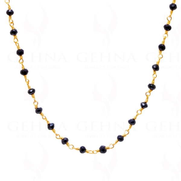 Black Spinel Gemstone Faceted Bead Chain CS-1191