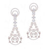 White Topaz With Rosegold Rhodium Polish Festive Earrings FE-1192