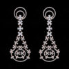 White Topaz With Rosegold Rhodium Polish Festive Earrings FE-1192