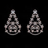 White Topaz With Rosegold Rhodium Polish Festive Earrings FE-1192