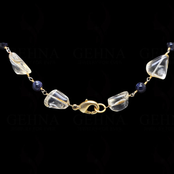 Citrine & Blue Sapphire Gemstone Bead Chain CS-1192