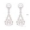 White Topaz With Rosegold Rhodium Polish Festive Earrings FE-1192