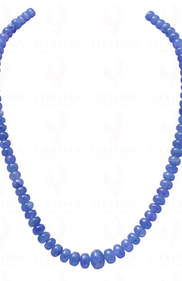 Tanzanite Gemstone Round Cabochon Bead Strand Necklace NS-1194