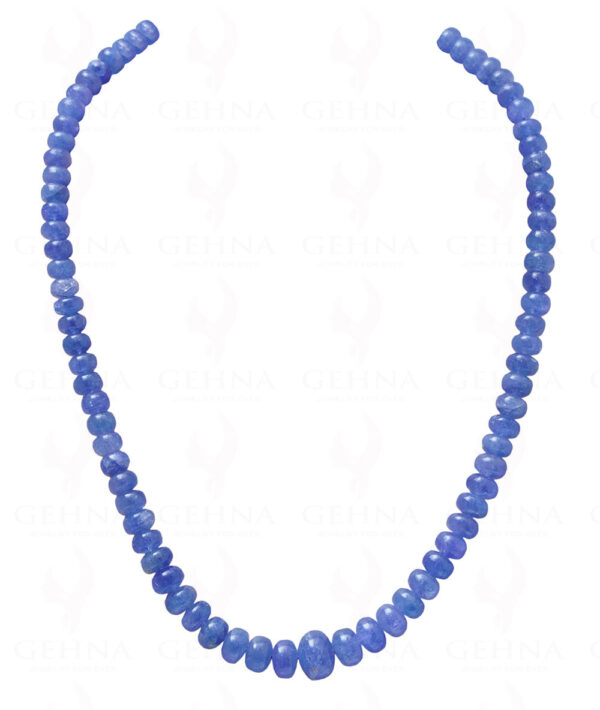 Tanzanite Gemstone Round Cabochon Bead Strand Necklace NS-1194