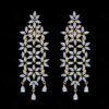 White Topaz Studded Gold Plated Festive Earrings FE-1194