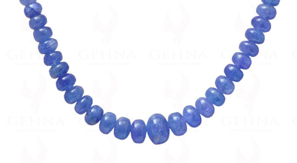 Tanzanite Gemstone Round Cabochon Bead Strand Necklace NS-1194