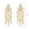 White Topaz Studded Gold Plated Festive Earrings FE-1194