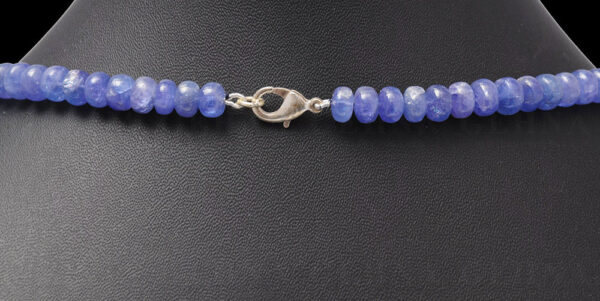 Tanzanite Gemstone Round Cabochon Bead Strand Necklace NS-1194