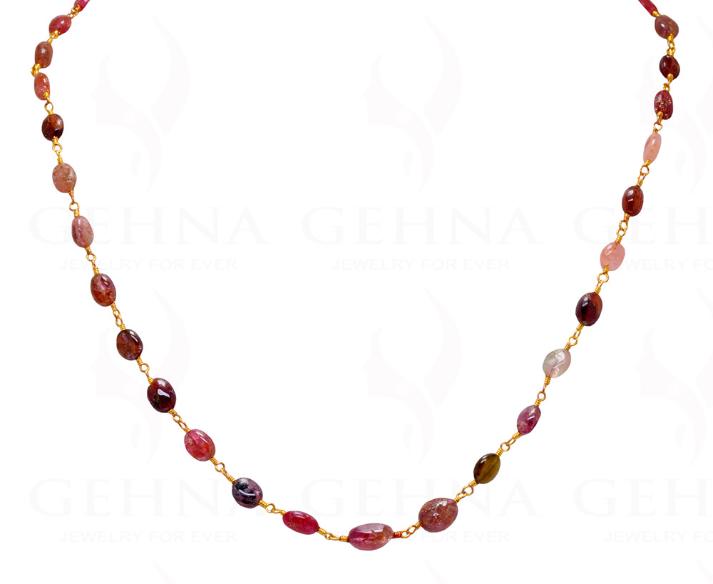 Natural Earth Mined Pink Spinel Gemstone Bead Chain CS-1195