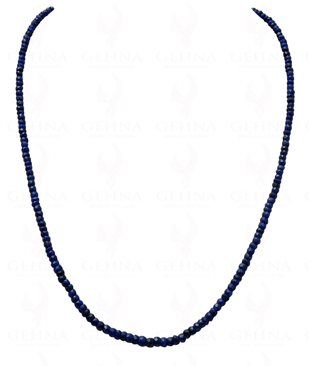 African Blue Sapphire Round Faceted Bead String NP-1195