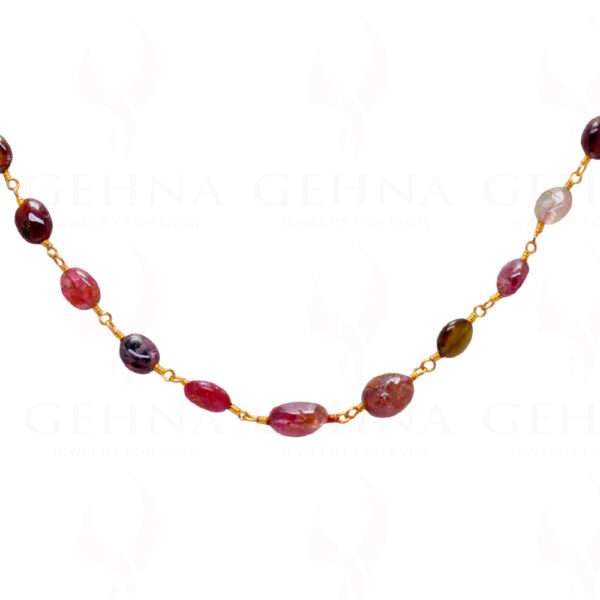 Natural Earth Mined Pink Spinel Gemstone Bead Chain CS-1195